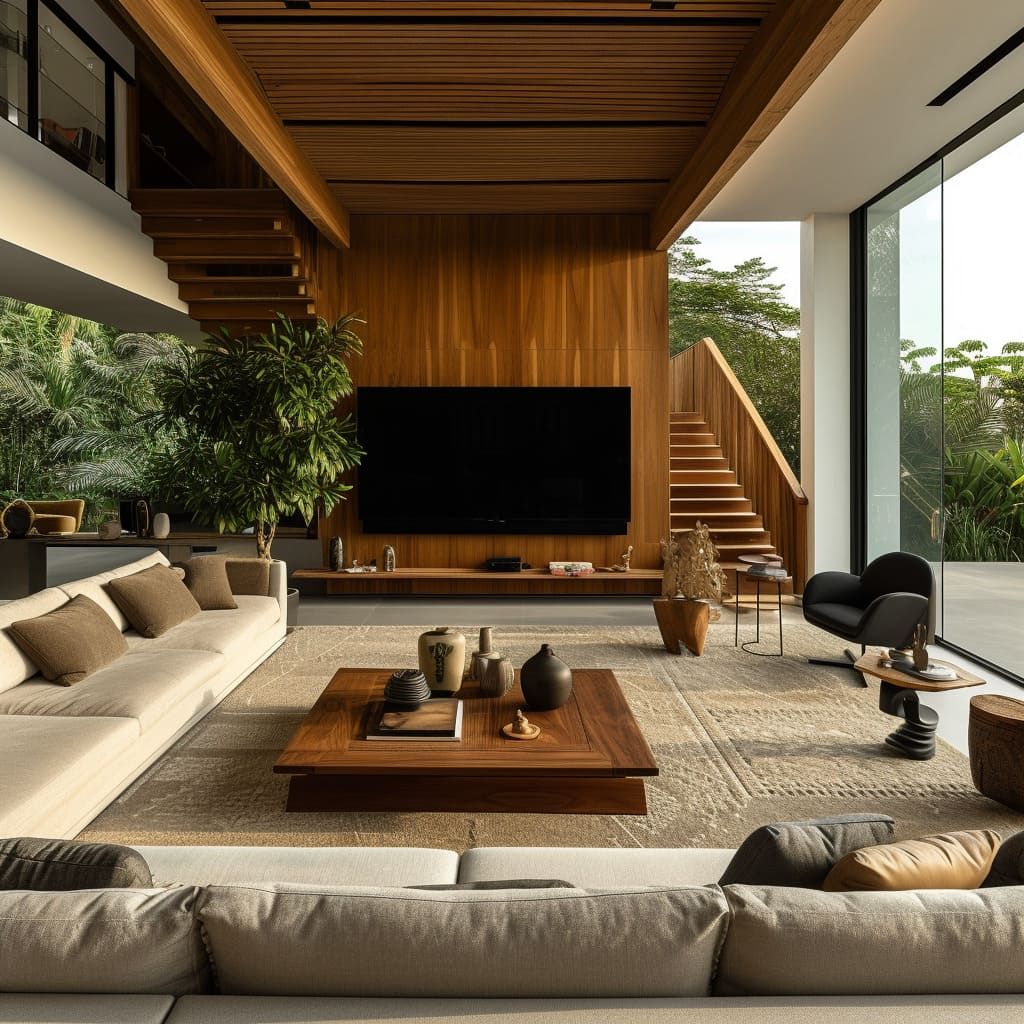 Casa de alto padrão com iluminação natural e tecnologia invisível